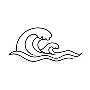 Havsvåg SVG, minimalistisk kustlinjekonst, strandhusinredningsdesign, surfinspirerad havsgrafik, Png Ai Eps Pdf