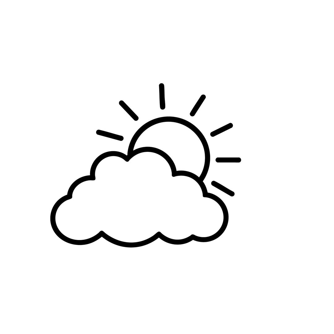 Sunny Cloud SVG Cute Weather Outline Cricut Cut File Minimalist Nursery ...