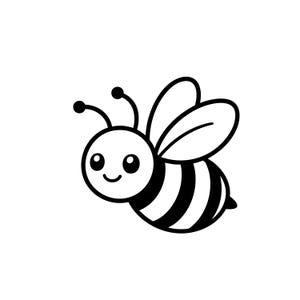 Cute Bee SVG, Bumble Bee PNG, Kawaii Bee Cricut File, Honey Bee Clipart, Cartoon Bee Vector for Stickers & Kids Crafts