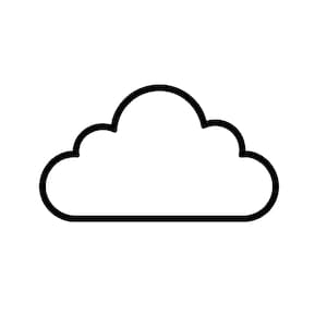 Cloud SVG Png Ai Eps Jpg Pdf, Simple Cloud Outline, Minimal Sky Line Art, Nursery Decor Shape Clipart