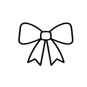 Simple Bow SVG Png, Coquette Ribbon Outline, Cute Girly Hair Bow Clipart, Minimalist Line Art for Stickers and Cricut