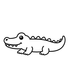 Simpatico coccodrillo SVG Cartone animato Rettile Clipart per decorazioni per camerette Lavoretti per bambini Design di alligatore amichevole Png Ai Eps Pdf