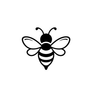 Cute Bee SVG, Honey Bee PNG, Bumblebee Cricut File, Bee Outline Clipart, Minimal Bee Vector for Stickers & Crafts
