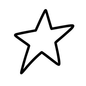 Minimal Star Outline SVG, Cricut Craft Graphic, Nursery Decor (Digital Download)
