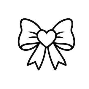 Hart boog SVG gesneden bestand | Omtreklint clipart (digitale download)