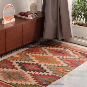 Vintage Rug, 5x7 Kilim Rug, Handwoven Rug, Wool and Jute Rug, Handmade Rug, Kilim Rug, Hallway Rug, Custom Size Rug, Dining Room Rug, Area Rug, Floor Rugs