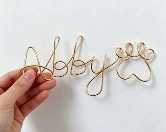 Wire Personalised Pet Name | Wire Words | Gifts for Pet Lovers | Cat & Dog | Animal Lover Gift