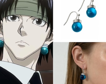 Hunter x Hunter Chrollo Lucilfer Inspired Earrings,  Anime Crystal Earrings, Elegant Cosplay Jewelry, Gift for Cosplay Lovers