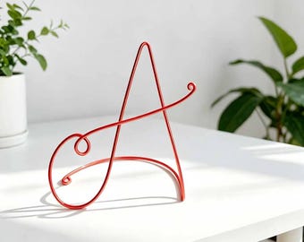 Custom Wire Letter Sign, 15 colors, Freestanding Metal Initial available in Gold, Silver, Black, Red, Custom Wire Art