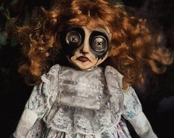 40cm OOAK Haunted Art Doll "Máire" - Handmade Creepy Doll - Gothic Horror Doll - Broken Souls Collection