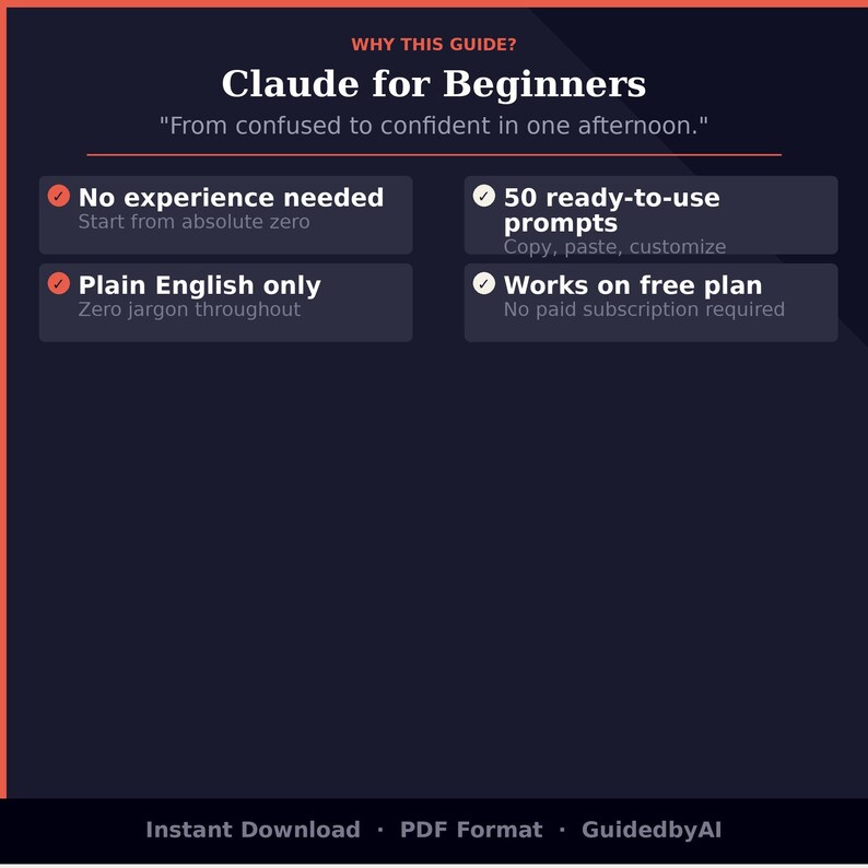 Claude AI Beginner's Guide + 50 Prompts | KI verwenden lernen | Sofort ...