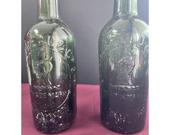 2 garrafas verdes Whitbread & Co London (62)