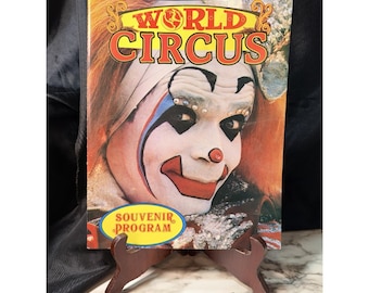 Programma souvenir del World Circus del 1984, nuovo, in bianco e nero all'interno (2788)