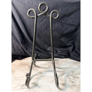 Soporte de exhibición grande de hierro fundido, pesado, para bandejas, platos, obras de arte y libros de 15" (2870)