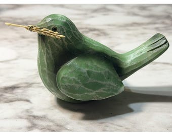 Figura compuesta de pájaro verde de 2,5" x 2,5" (2801)