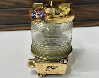 Nautical Tranberg Serie Brass Ship Lamp Restored Maritime Electric Lantern Coastal Lighting Ocean Inspired Décor Accent Piece
