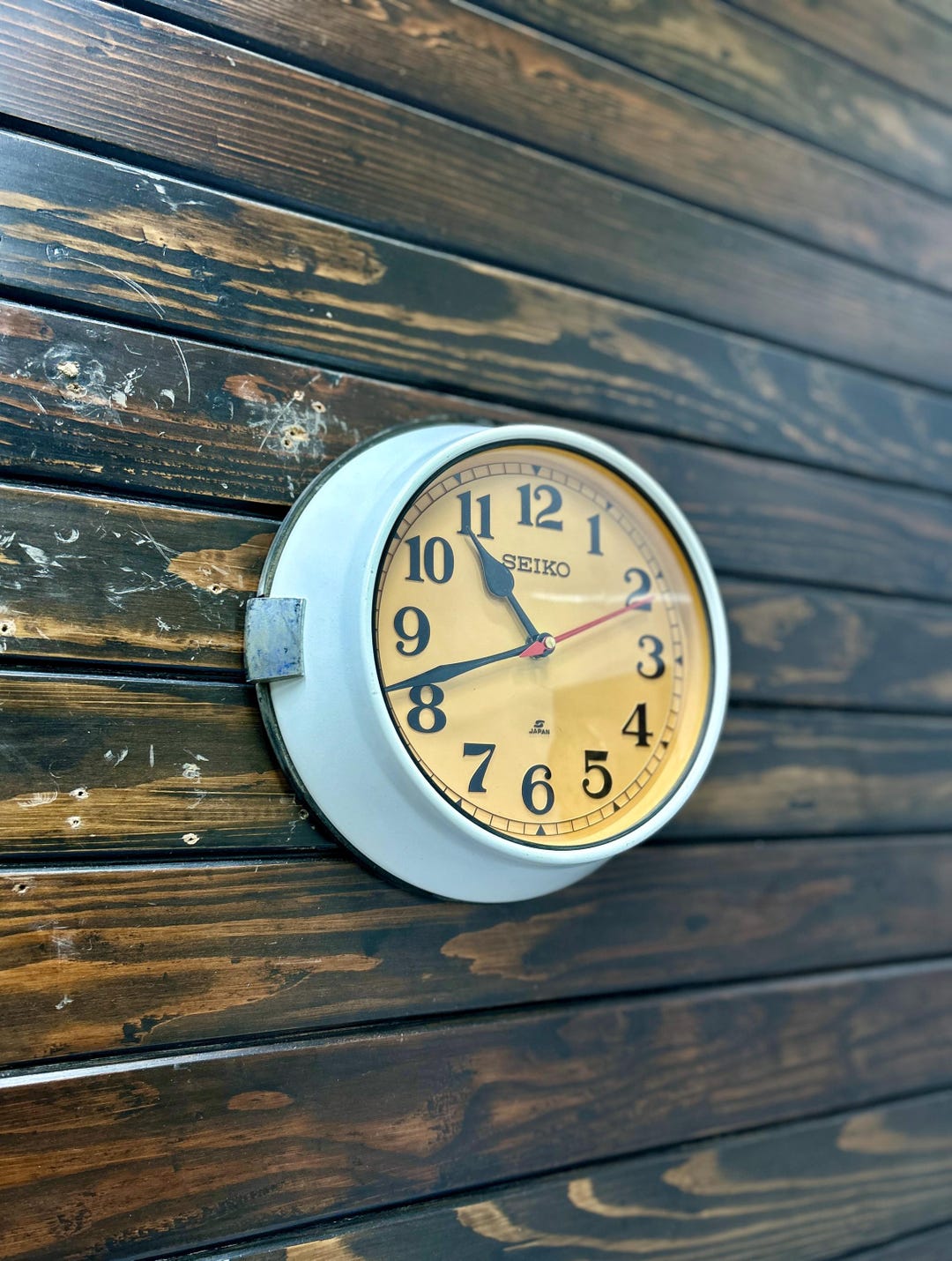 Seiko Quartz Ship Wall Clock White Coating Original Nautical Maritime ...