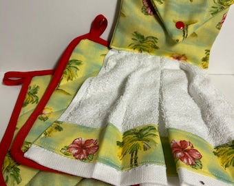 3 Pc Kitchen Gift Set Tropical