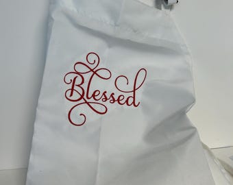 Embroidered Bib Apron