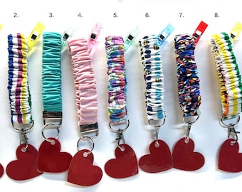 Scrunchie Key Chain, keyring, Wristlet
