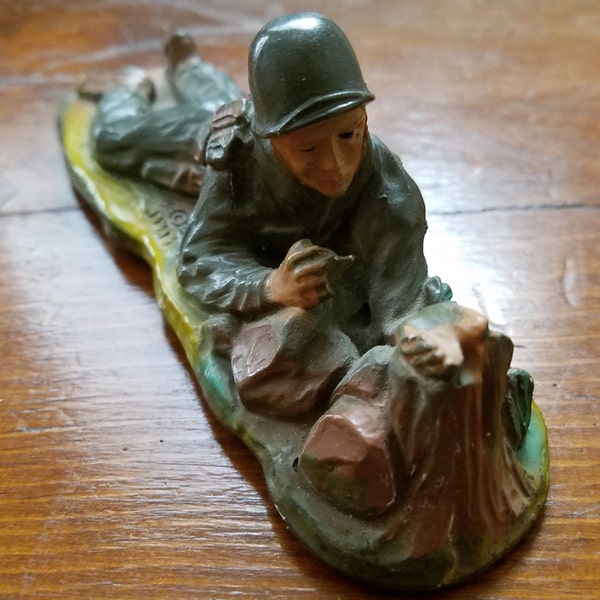 1950s Vintage Chalkware J H Miller Toy Soldier Korean War