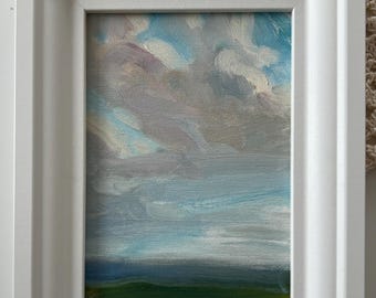 Gentle Haze-impressionistische lucht, origineel olieverfschilderij