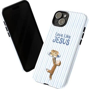 Funny Monkey Jesus Pancake Phone Case Playful Meme Cover for iPhone 17 16 15 14 13 Pro Max Samsung S25 S24 S22 Ultra Aesthetic Gift Case
