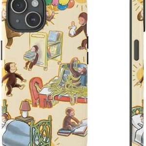 Cute Monkey Habit Pancake Phone Case Funny Animal Meme Cover for iPhone 17 16 15 14 13 Pro Max Samsung S25 S24 S22 Ultra Aesthetic Gift