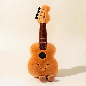 Violin & Guitar Plush Toy Set, Music Note Plushie, Soft Instrument Stuffed Toys, Musician Gift, Cute Band Decor, Music Lover Gift Idea