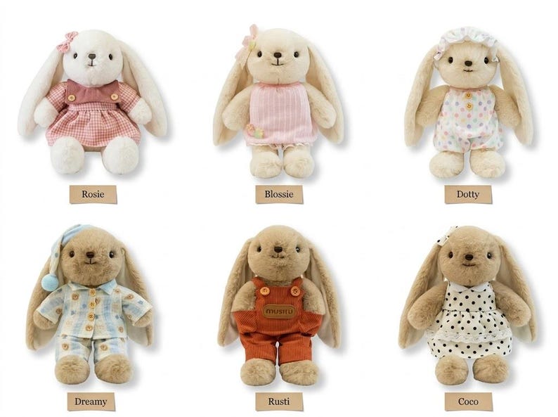 Personalized Embroidered Bunny Plush Baby Gift – Custom Stuffed Rabbit, Baby Shower Gift, Baby’s First Stuffed Animal, Nursery Keepsake
