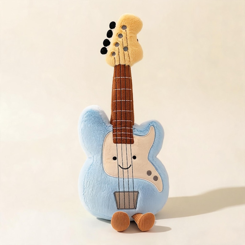 Violin & Guitar Plush Toy Set, Music Note Plushie, Soft Instrument Stuffed Toys, Musician Gift, Cute Band Decor, Music Lover Gift Idea