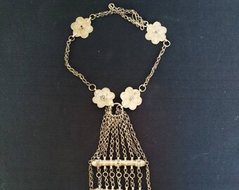 Vintage Large Bib Necklace Ethnic Arabic