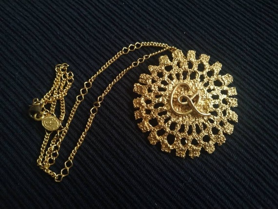 Vintage Christian Lacroix Monogram Necklace