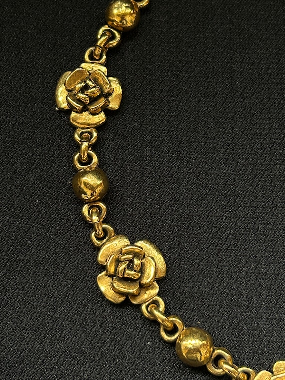 Vintage Metal Pointus Couture Necklace - image 3