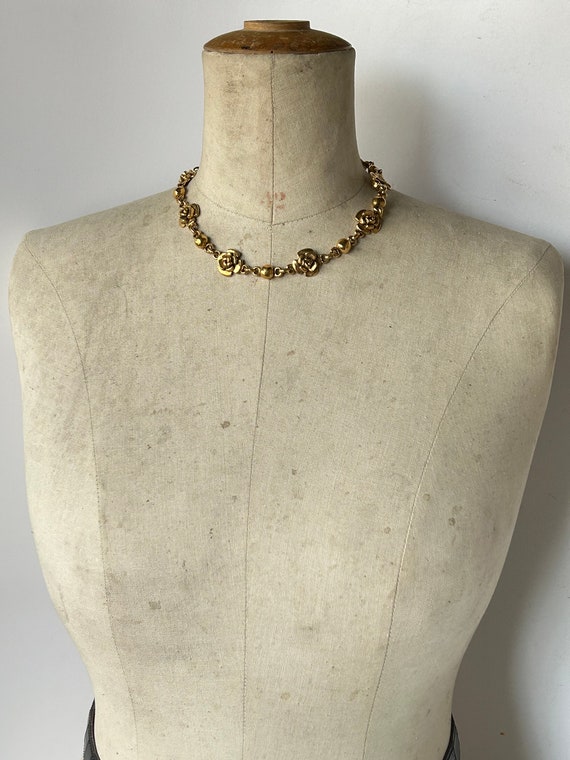Vintage Metal Pointus Couture Necklace - image 5