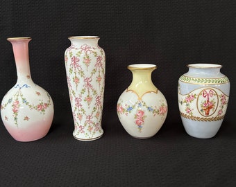 Antique 19th century French Opaline Glass vases