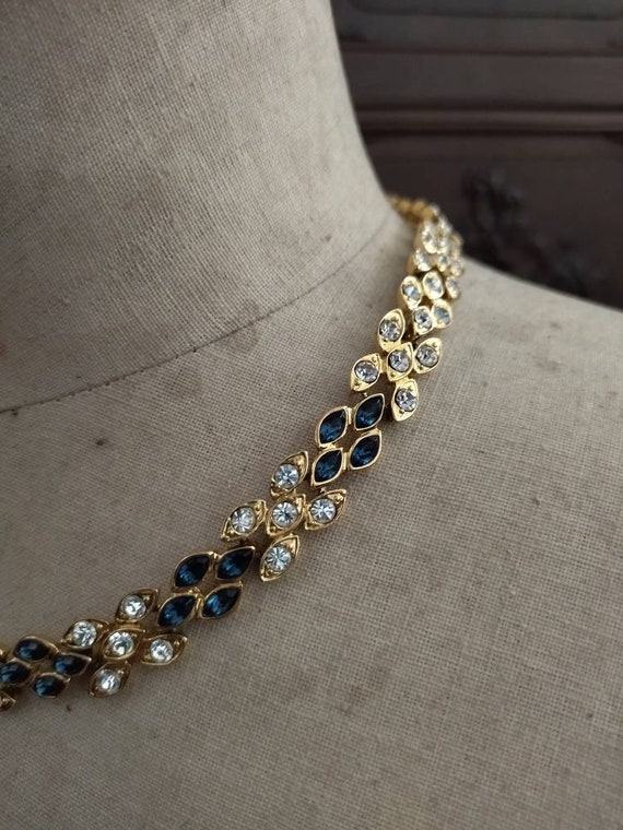 Collier Fantaisie Vintage à Strass - Accessoire Rétro Pour Collectionneurs, Occasion