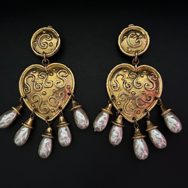 Vintage Edouard Rambaud French Couture Massive Earrings