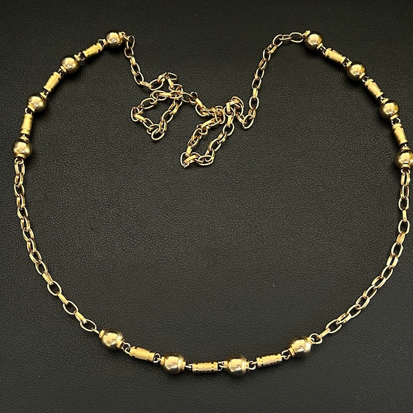 Vintage Gold Tone Sautoir Necklace