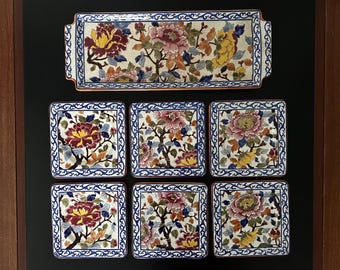 Set of 2 Gorgeous Faiencerie De Gien France- Villa Médicis