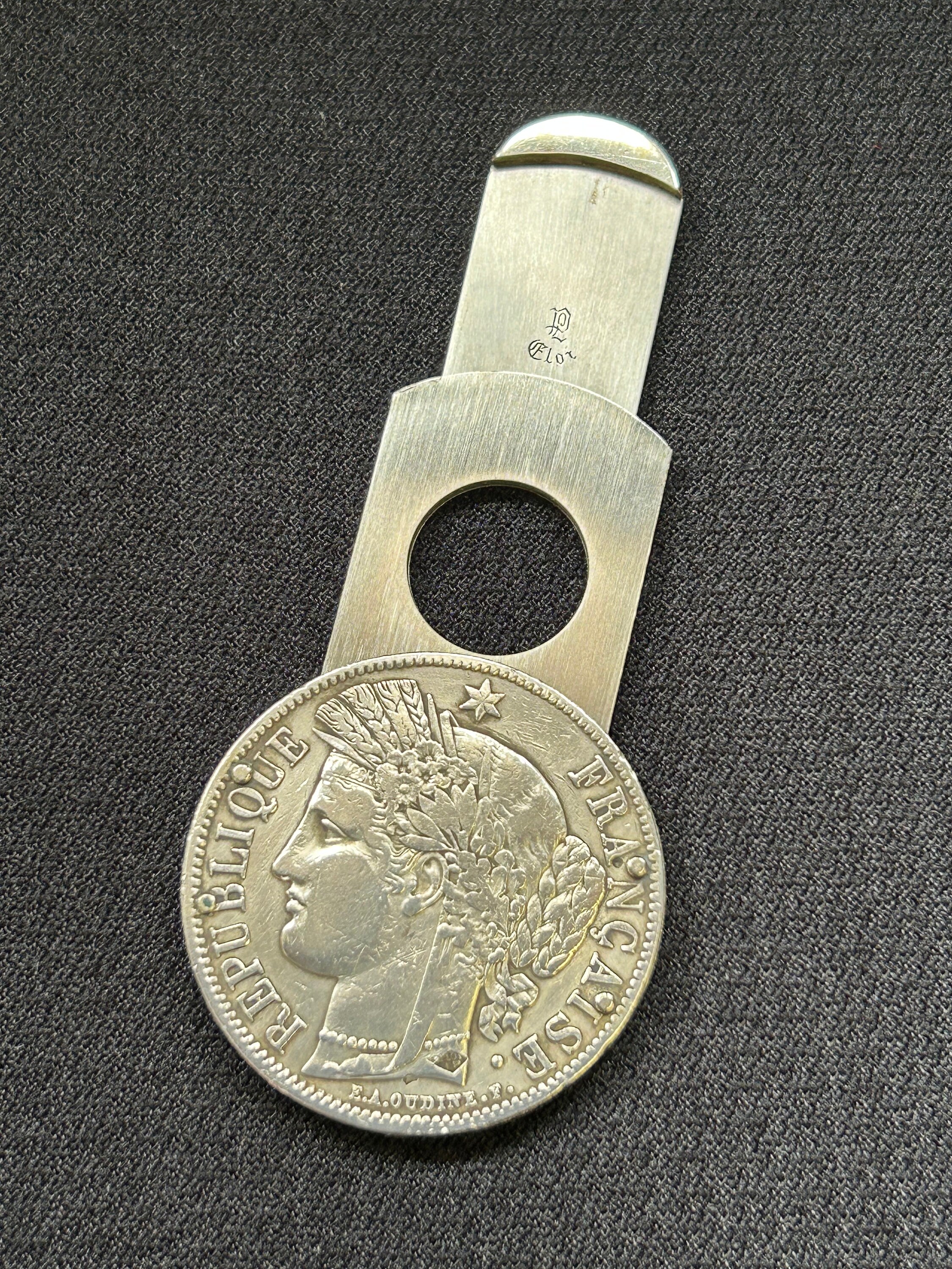 Eloi Pernetナポレオン銀貨(800S)シガーカッター : ヴィンテージ Eloi Pernetナポレオン銀貨(800S)シガーカッター : ヴィンテージ