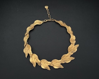 Vintage Lanvin Paris Couture Gold Tone Necklace