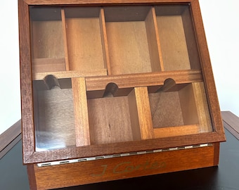 Reserved English Antique Smoker's Cabinet With Glass Door