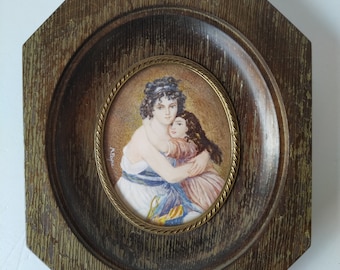 Vintage French Hand painted Miniature Painting