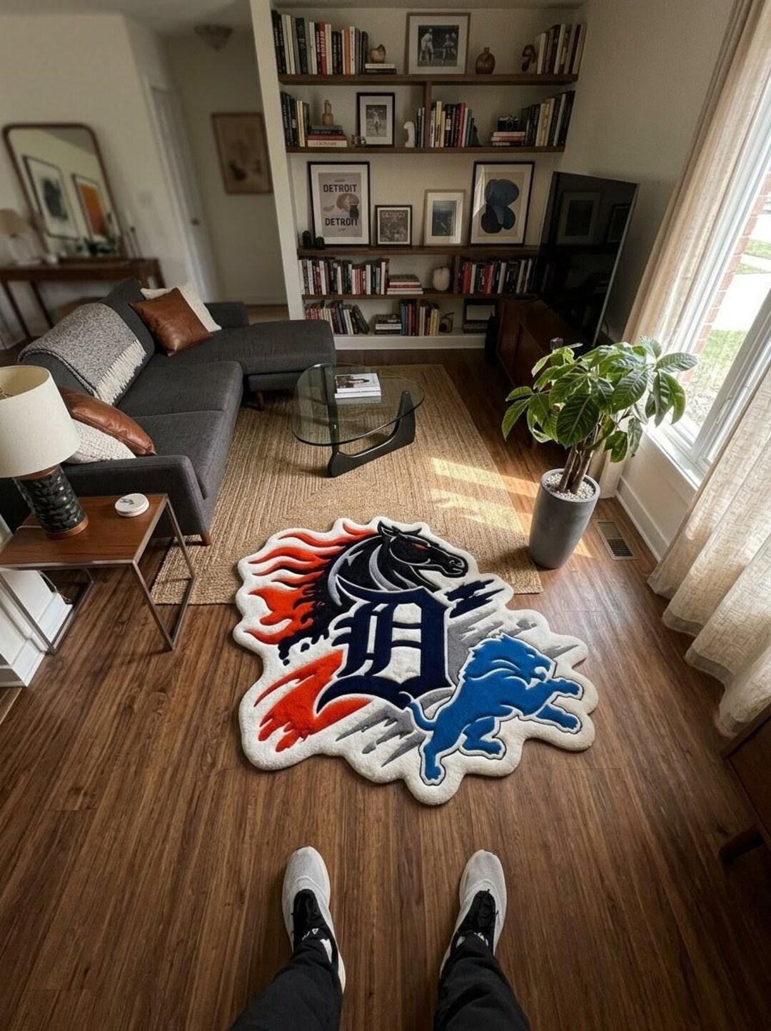 Nufc Rug Hand Tufted Sports Logo Rug, Custom Letter Rug, Black White Blue Area ...