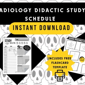 Radiology Study Template, Radiology Student Productivity Worksheet