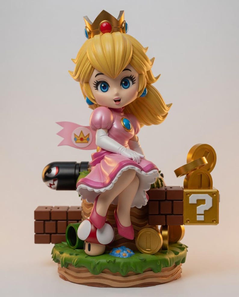 Super Mario – Peach Chibi | Ascension STL Statue | 3D Print Model ...
