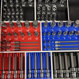 Capri Tools Master Bit Socket Set, Advanced Series, 88-Piece (30500-88MS) - SAE & Metrics | 3D Printed Tray w/ Magnet Slots