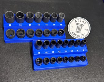 Hyper Tough Compatible Socket Organizer 30-Piece 3/8" Drive Metric Impact Socket Set (mm) - 44316