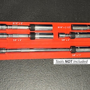 GearWrench Organizer for 5 Pc. 3/8" Drive Magnetic Swivel Spark Plug Socket Set 80601